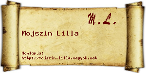 Mojszin Lilla névjegykártya